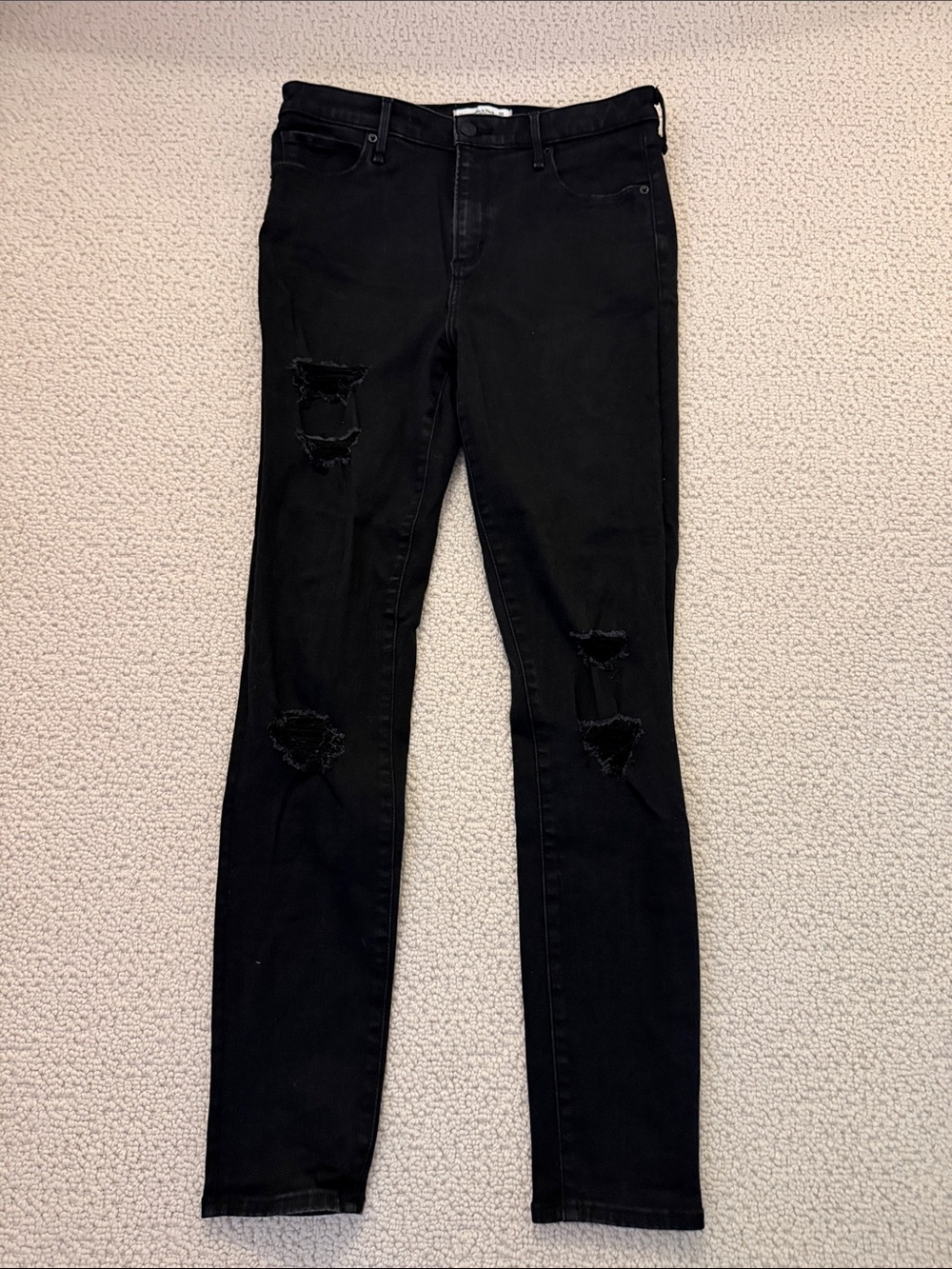 Abercrombie Black Distressed Women's Skinny Jeans